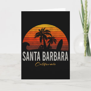 Santa Rra Kalifornien Retro Surfer Vintage Strand Karte