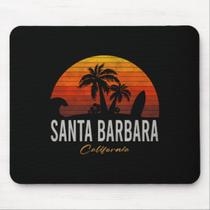 Santa Rra Kalifornien Retro Surfer Vintage Strand Mousepad