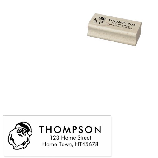 Santa Rücksendeadresse Gummistempel (Stempel)