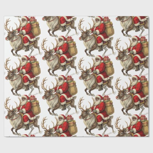 Santa Rücksendeetikett Geschenkpapier (Flach)