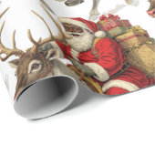 Santa Rücksendeetikett Geschenkpapier (Rolleneckpunkt)