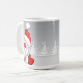 Santa & Rudolf Cartoon Tasse (Vorderseite Links)