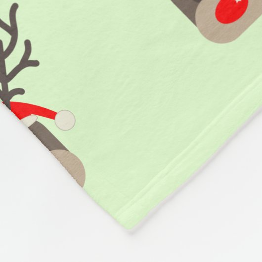 Santa Rudolf Fleecedecke (Ecke)