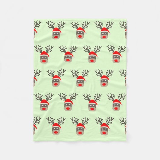 Santa Rudolf Fleecedecke (Vorderseite)