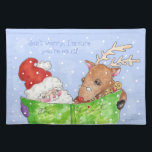 Santa, Rudolf und das List-Tischset Stofftischset<br><div class="desc">Dieses ist auch in Kunststoff erhältlich.</div>