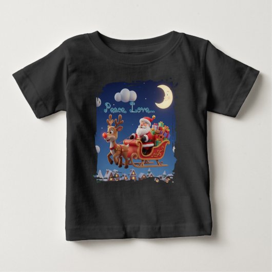 Santa Rudolph Christmas Baby Jersey Tee (Vorderseite)
