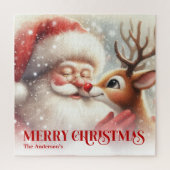 Santa Rudolph Custom Holiday Magic Puzzle for Kids (Vertikal)