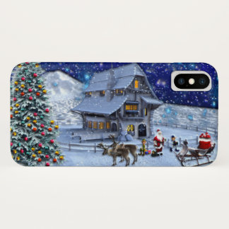 Santa Rudolph Elf mit Schlitten Case-Mate iPhone Hülle