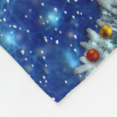 Santa Rudolph Elf mit Schlitten Fleecedecke (Ecke)