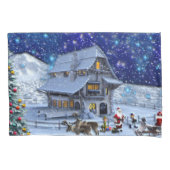 Santa Rudolph Elf mit Schlitten Kissenbezug (Vorderseite)