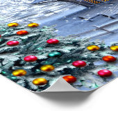 Santa Rudolph Elf mit Schlitten Poster (Ecke)