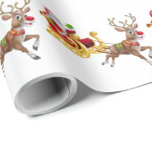 Santa & Rudolph Geschenkpapier (Rolleneckpunkt)