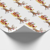 Santa & Rudolph Geschenkpapier (Ecke)