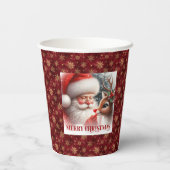 Santa Rudolph Reindeer Cups for Kids Party Pappbecher (Rückseite)