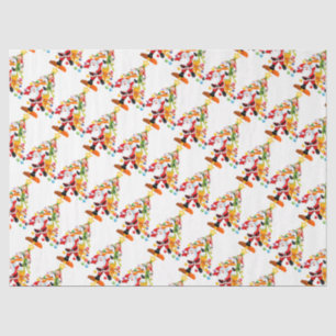 Santa, Rudolph, Snowman und Elf Seidenpapier