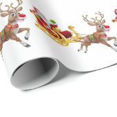 Santa & Rudolph T - Shirt Geschenkpapier (Rolleneckpunkt)