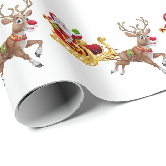 Santa & Rudolph T - Shirt Geschenkpapier (Rolleneckpunkt)