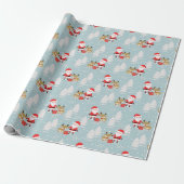 Santa Rudolph und Pine Trees Geschenkpapier (Ungerollt)