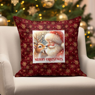 Santa Rudolph Weihnachts-Pillow Merry Christmas Kl Kissen
