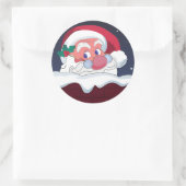 Santa Runder Aufkleber (Tasche)