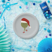 Santa Running Artichoke Pappteller (Party)