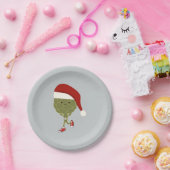 Santa Running Artichoke Pappteller (Party)