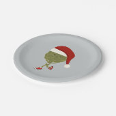 Santa Running Artichoke Pappteller (Schrägansicht)