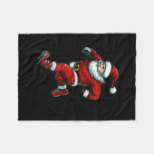 Santa Running Cross Country Xc Runner Christmas Xm Fleecedecke (Vorderseite (Horizontal))
