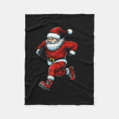 Santa Running Cross Country Xc Runner Christmas Xm Fleecedecke (Vorderseite)