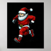 Santa Running Cross Country Xc Runner Christmas Xm Poster (Vorne)