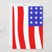 Santa Running with american flag Einladung (Rückseite)