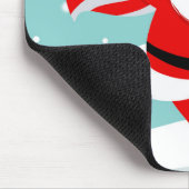Santa Running with american flag Mousepad (Ecke)