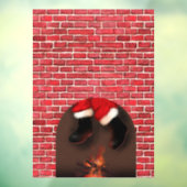 Santa runter den Kamin Fensteraufkleber (Blatt 3)