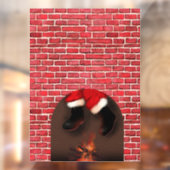 Santa runter den Kamin Fensteraufkleber (Blatt 2)