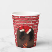 Santa runter den Kamin Pappbecher (Vorderseite)