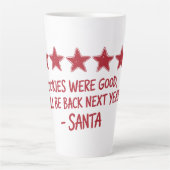 Santa’s 5-Star Review - Christmas Design Milchtasse (Vorderseite)