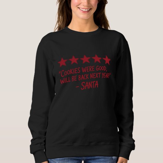 Santa’s 5-Star Review - Christmas Design Sweatshirt (Vorderseite)