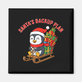 Santa’s Backup Plan Cute Penguin Christmas Design Magnet (Vorne)