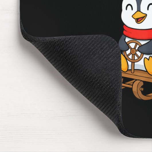 Santa’s Backup Plan Cute Penguin Christmas Design Mousepad (Ecke)