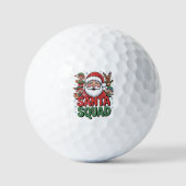 Santa’s Bad Influence (Funny Santa Squad) Golfball (Vorderseite)