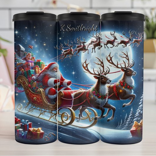 Santa’s Cheerful Sky Sprint Thermosbecher