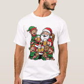 Santa’s Cheers: Elf Party Christmas Design T-Shirt (Vorderseite)