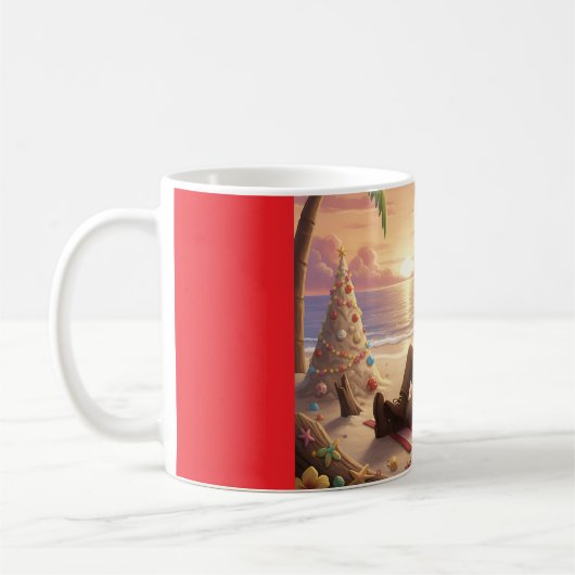 Santa’s Chill Vibes – Christmas on the Beach Kaffeetasse (Links)