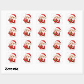 “Santa’s Coffee Break” – Cute Christmas Sticker (Blatt)