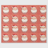 Santa’s Coming Cute Christmas Wrapping Paper Geschenkpapier (Flach)