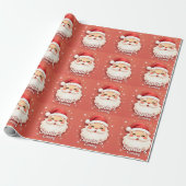 Santa’s Coming Cute Christmas Wrapping Paper Geschenkpapier (Ungerollt)