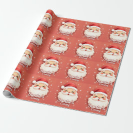 Santa’s Coming Cute Christmas Wrapping Paper Geschenkpapier