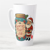 Santa’s Fart Jar Funny Festive Flatulence Milchtasse (Linke Ecke)
