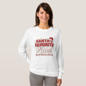 Santa’s Favorite Aunt Christmas Shirt – Funny (Vorne ganz)