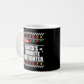 SANTA S FAVORITE FIREFIGHTER Ugly Christmas Sweet Kaffeetasse (Vorderseite Links)